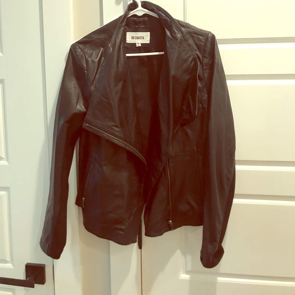 BB Dakota Authentic Leather Moto Jacket